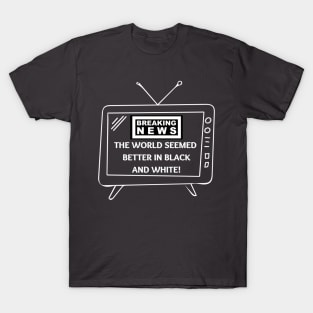 Nostalgic Television Breaking News T-Shirt